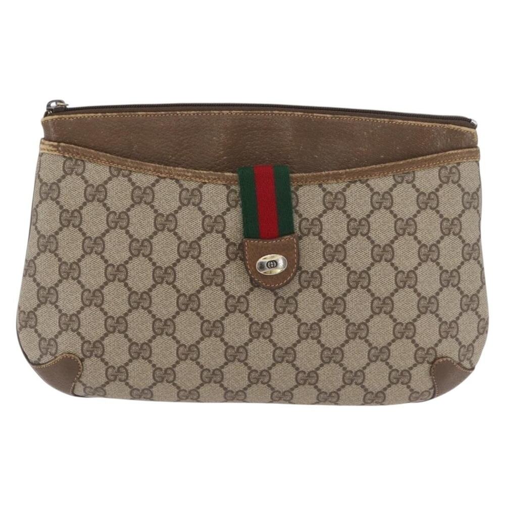 Gucci GG Supreme Web Shoulder Bag 904 Beige